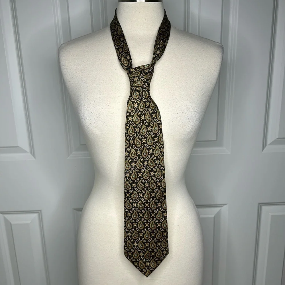 Christian Dior Vintage Silk Paisley Tie